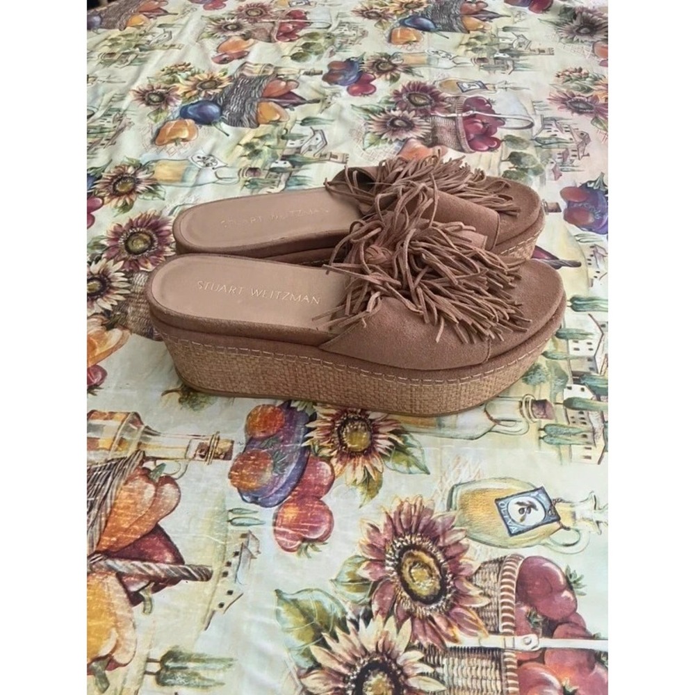 Stuart Weitzman Women's Wiggleroom Wedge Sandal Euro 37 Us 7